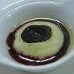 Costra de patata monalisa,tuber melanosporun,caramelo de grosella roja