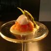 Tartar de trucha del fiordo,brandada de bacalo,punta de esparragos y emulsion de lima