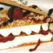 Milhojas crujientes,esmetana nueces y caramelo de canela