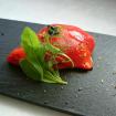 Pimientos del piquillo,brandada de bacalao,huevas de salmon con aceite de vainilla y briznas de pomelo