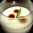 Cremita de piñones, moscatel y albahaca