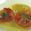 Tomate cherry,anchoas, arbequina y pulpa de tomate ralf