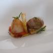 Calamar,sabayon de tomate y kobe