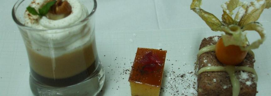 Chocolate,turron,esmetana y sorpresa de trufa