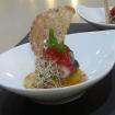 Boqueron en vinagre ,mango,chalota, pimiento y lima