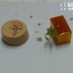 Semifrio de turron,yema de huevo,trufa