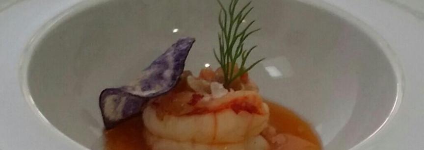 Langostinos tigres,perfumados con paprika picante y ajo morado
