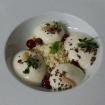 Espuma de arroz con vainilla y chocolate blanco