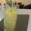 Espuma de maracuyar infusionada con tomillo