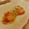 Corazon de vieiras  y caviar de erizo y jugo de yuzu