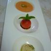 Decostruccion de gazpacho de sandia
