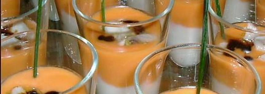 Cremoso de tomate,jalea de coco y modena