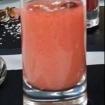 Jugo de fresas,sesamo y caramelo de modena