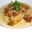Corazon de vieira templada,sabayon de boletus,escalivada infusionada con lemon gras