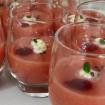 Cerezas,brandada de bacalao,caramelo de soja