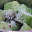 Pepino ,coco,pimienta rosa(Sorbete de pepino)